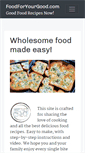Mobile Screenshot of foodforyourgood.com